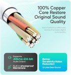 Schainyan Wired Earbuds with Microphone - Snow White