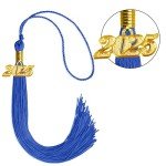 Royal Blue Graduation Cap with 2025 Tassel Charm