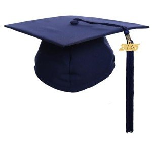 Navy Blue Graduation Cap with Tassel for Adults