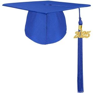 Royal Blue Graduation Cap with 2024/2025 Tassel