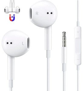 Magnetic Wired Earbuds with Mic for All Devices
