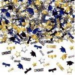 Congrats Grad 2025 Confetti - Blue & Gold
