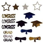 Congrats Grad 2025 Confetti - Blue & Gold
