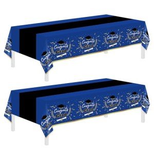 2 Pack Graduation Tablecloths for Party Decor