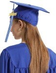 Royal Blue Graduation Cap with 2024/2025 Tassel