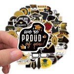 52PCS Waterproof Graduation Vinyl Stickers Pack