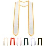 White Graduation Stole with Gold Trim - 2025