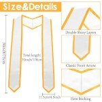 White Graduation Stole with Gold Trim - 2025