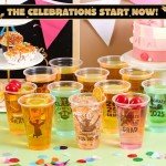 24 Graduation Party Plastic Cups Set – Class of 2025