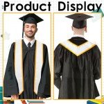 White Graduation Stole with Gold Trim - 2025