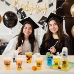 24 Graduation Party Plastic Cups Set – Class of 2025
