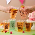 24 Graduation Party Plastic Cups Set – Class of 2025