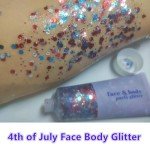 Red, White & Blue Body Glitter for 4th of July