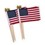 12 Pack Mini American Flags on Sticks