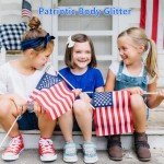 Red, White & Blue Body Glitter for 4th of July