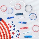 36pcs 4th of July Silicone Wristbands for Kids