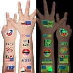 80PCS Luminous 4th of July Temporary Tattoos