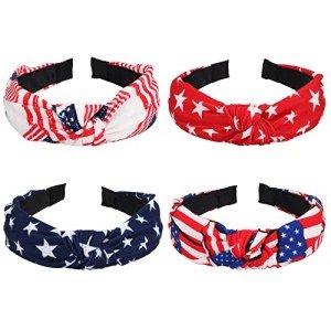 American Flag 4-Pack Headbands for Independence Day