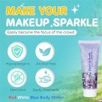 Red, White & Blue Body Glitter for 4th of July