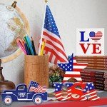 4th of July Wooden Star Decor – 4 Pack