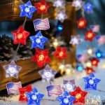 Patriotic 4th of July String Lights 10FT