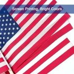 50 Mini American Flags on Sticks for Celebrations