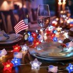 Patriotic 4th of July String Lights 10FT