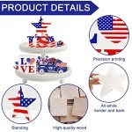 4th of July Wooden Star Decor – 4 Pack