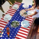 3 Pack Patriotic Disposable Tablecloths for Parties