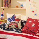 Patriotic 18x18 Throw Pillow Covers, Set of 4