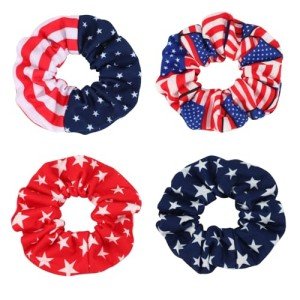 4-Pack American Flag Hair Accessories for Independence Day
