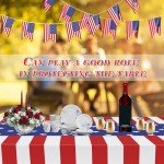 3 Pack Patriotic Disposable Tablecloths for Parties
