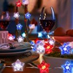 Patriotic 4th of July String Lights 10FT