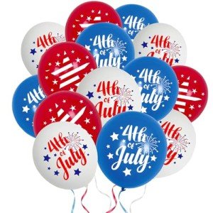 30-Count Patriotic 4th of July Balloons Set