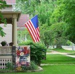 Patriotic 4th of July Garden Flag - Burlap 12x18