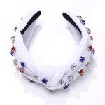 Patriotic American Flag Headband with Star Charm