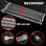 Patriotic LED Meteor Shower Lights for Holidays