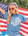 Patriotic American Flag Headbands for Women - 4 Pack