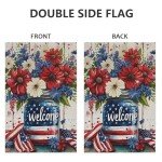 Patriotic 4th of July Garden Flag - Burlap 12x18