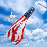 60-Inch Patriotic American Flag Windsock Decor