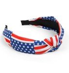 Patriotic American Flag Headbands for Women - 4 Pack