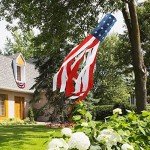 60-Inch Patriotic American Flag Windsock Decor