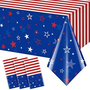 3Pack Patriotic Tablecloths for 4th of July