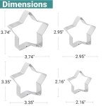 Star Cookie Cutters Set - 4 Pieces