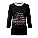 Fourth of July Women's Casual Flag Shirt