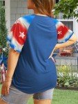 Cute Plus Size USA Flag Summer Tee