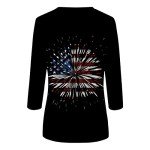 Fourth of July Women's Casual Flag Shirt