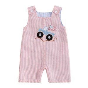 Cute Striped Sleeveless Baby Romper Outfit