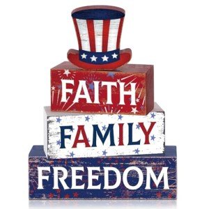 4 Pcs Patriotic Table Decor for Independence Day