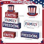 4 Pcs Patriotic Table Decor for Independence Day